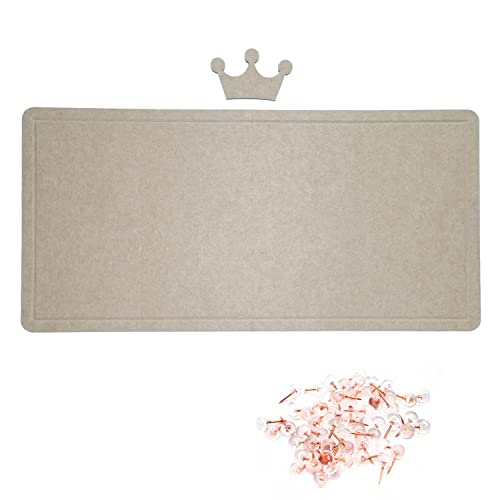 Foldable Large Felt Bulletin Board - 36'' X 18'', Decorative Picture Framed Display Board With 35 Rose Pins For School, Home, Kitchen & Office Walls #TOP3