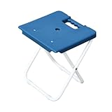 Menolana Foldable Stool Train Seating Stool Bench Space Saving Fashion Portable Seat Fishing Chair for Picnic Bathroom Home Use Hiking, Blue