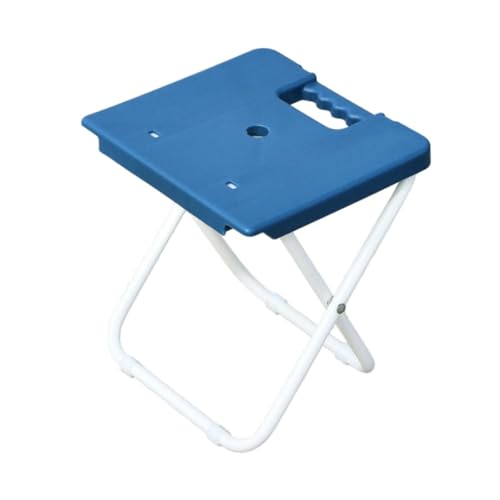 Menolana Foldable Stool Train Seating Stool Bench Space Saving Fashion Portable Seat Fishing Chair for Picnic Bathroom Home Use Hiking, Blue