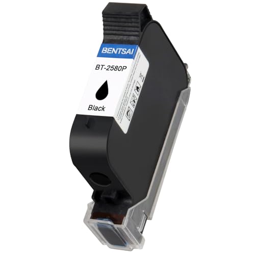 Cartucho de tinta solvente negro BT-2580P para evitar borrones en impresión portátil B10
