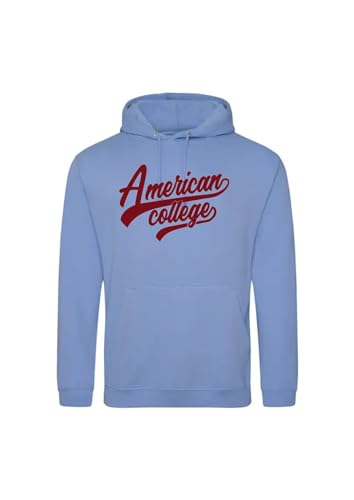 AMERICAN COLLEGE USA Unisex Mixed Hoodie Männer Frauen Sweatshirt, Türkis, XX-Large