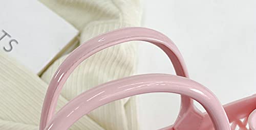 Image of Tote Bag Purses for Women Summer Mesh Beach Purse Large Capacity Shopping Basket Top Handle Handbag Jelly Storage Bag