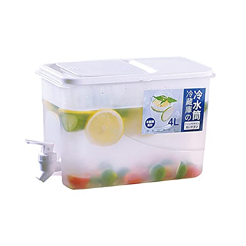 popyes Distributeur de Boisson avec Robinet 4L Bouilloire Froide pour Réfrigérateur avec Robinet Distributeur de Jus de Fruit Réfrigéré Distributeur de Boisson pour Réfrigérateur