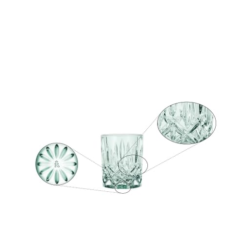 Image of Nachtmann Noblesse Collection 4 inch Whiskey Tumbler, Made of Fine Crystal Glass, Glass for Bourbon, Whiskey, & Other Beverages, 10.4-Ounces, Dishwasher Safe, Set of 2 (Mint)
