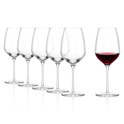 Stölzle Lausitz Rotweingläser Fino 6er-Set 545 ml – Hochwertige Weingläser ideal für Rotwein – Eleganter Rotweinkelch aus Kristallglas für maximale Aromaentfaltung – Spülmaschinengeeignet & stoßfest