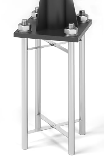 Sail Shade Pole Rebar Cage Base Frame 11.8in, The Rebar Cage Heavy Duty to Support The Sun Shade Sail Poles, Shade Sail Pole Kit for Outdoor, Backyard, Garden, Patio, Soil, Concrete