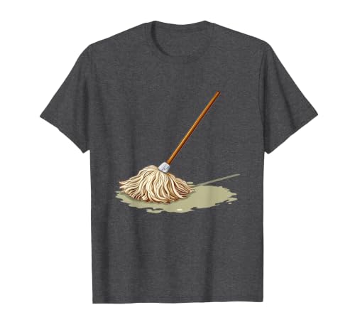Funny mop up Outfit T-Shirt, Men, Dark Heather Grey, 4X-Large