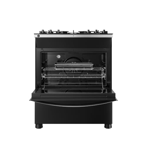 Fogão Brastemp 5 Bocas Preto Com Mesa de Vidro, Função Air Fryer e Turbo Chama – BFS5LAE 220V