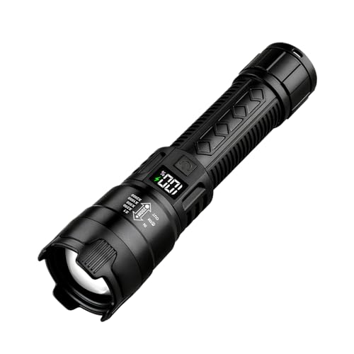 TaimeiMao Torcia a LED Ricaricabile, 2000L Estremamente Luminosa Zoomabile con 3 Modalità di Luce e Lunga Durata, Torcia Impermeabile per Casa, Auto, Lavori all'aperto, Viaggi, Campeggio