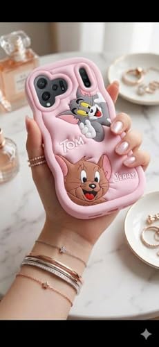 Image of MIDOS Back Cover Compatible with iPhone 17 Pro, 3D Soft Silicone 3D Cute Cartoon Full Protective Case for iPhone 17 Pro (Baby Pink)