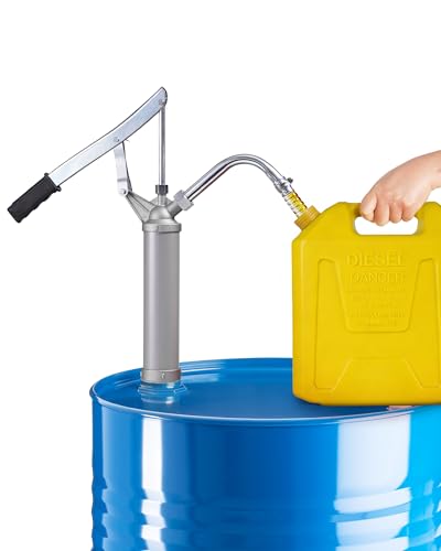 Faitio 55 Gallon Drum Pump All-Aluminum Lever-Action Barrel Pump Fuel Transfer Barrel Pump for Diesel Kerosene Hydraulic Fluid Rotary Siphon Oil Pump for Machinery Use Fits 555 Gallon Drums