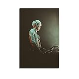 WQMP Poster auf Leinwand, Hip-Hop-Rapper, MGK, 