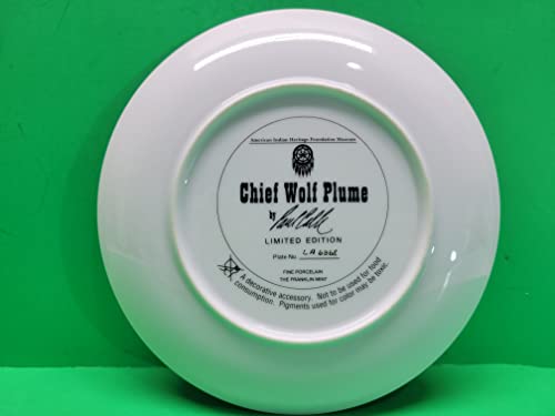 Chief Wolf Plume, Paul Calle, Native Americana Collector Plate #TOP1