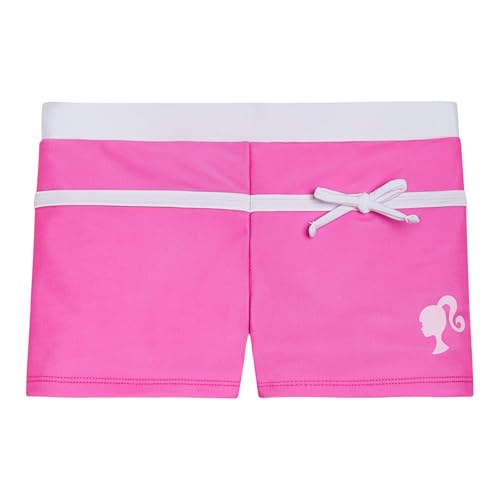 Barbie Girls Racerback UPF 50+ Tankini Top and Swim Shorts Outfit Set Little Kid to Big Kid Sizes (4-14-16)4