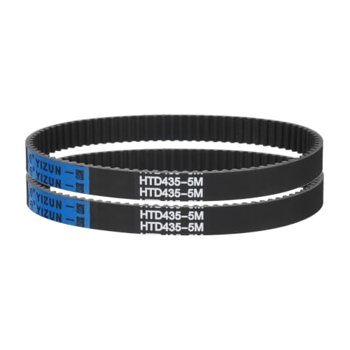 HiPicco HTD 5M Timing Belts, 435mm Pitch Length x 15mm Width x 3.8mm Height, 5mm Pitch Rubber Pulley Timing Belt 87 Teeth, Closed Loop Synchronous Belt 2 Pack