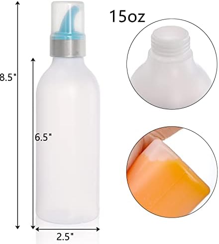 Lawei 6 Pack 15 oz Plastic Squeeze Condiment Bottle - Plastic Squirt  Bottles with Lids and Colored Tips - Perfect for Condiments, Sauce, BBQ, ...