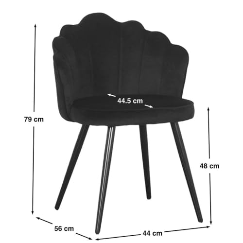 Image of Finch Fox Blake Luxurious Home Collection Dining Room Chairs in Pink Velvet Material & Stylish Design with Black Metal Powder Coated Legs
