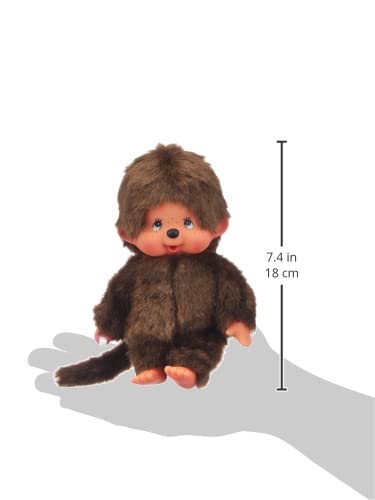 BANDAI - Monchhichi - Peluche Monchhichi Original - Peluche Singe Iconique des années 80 Toute Douce 20 cm pour Enfants et Adultes - Jouet Enfant 2 Ans et + - 84637