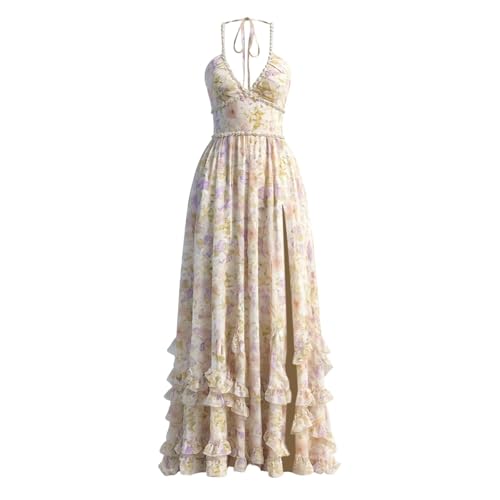 Robe maxi florale fluide coupe fine pour sublimer la silhouette