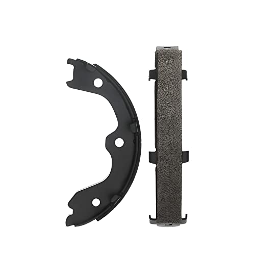 Image of Detroit Axle - Rear Parking Brake Shoes for Nissan Altima Maxima 350Z 370Z | Quest Infiniti G25 G35 G37 FX35 FX45 M35 M45 EX35 EX37 Q40 Q45 Q60 QX50, Semi-metallic Brake Shoes Replacement