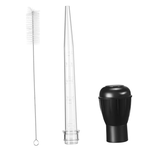 Unomor 1 Set Turkey Baster with Marinade Brush Pe Construction Portable for Bbq Outdoor Cooking Efficient Seasoning for Meat and Grilling