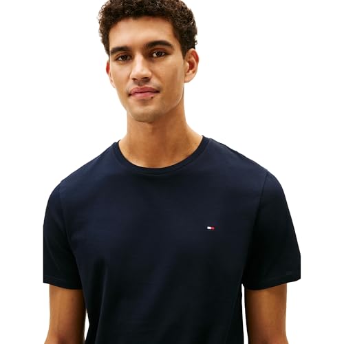 Image of Tommy Hilfiger Mens Flag Crew Neck T-Shirt