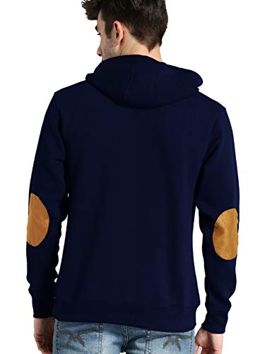 Image of EYEBOGLER Men's Cotton Knited Sweatshirt (SW4-NBMT P2 Navy Blue-Mustard XXL)