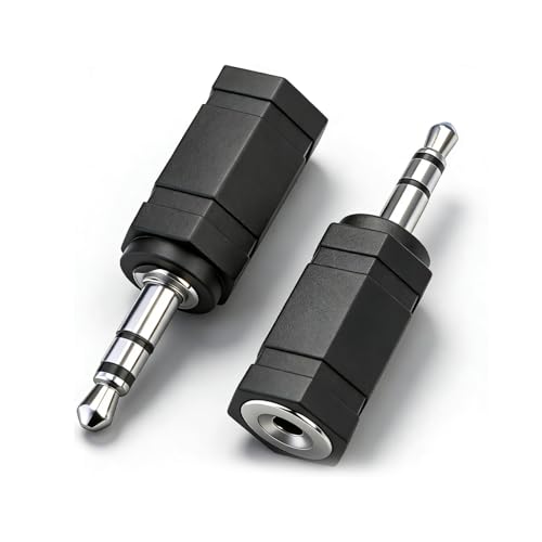 SEYUGOPTI 3.5mm Stereo Male to 2.5mm Stereo Female Adapter 3-Pole 3.5mm Stereo Plug to 2.5mm Stereo Jack Adapter Converter for Headphones Speakers Mobile Devices 2pcs