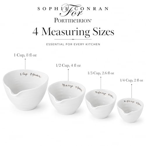 Juego de 4 vasos medidores Sophie Conran blancos miniatura 3