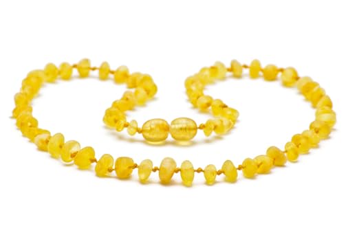 Baltic Elements Collier d'ambre de la Baltique pour femmes, hommes et adolescents - Bijou en ambre naturel de Lituanie - Design unique - Idée cadeau parfaite pour mère, sœur et adolescents, 31 CM