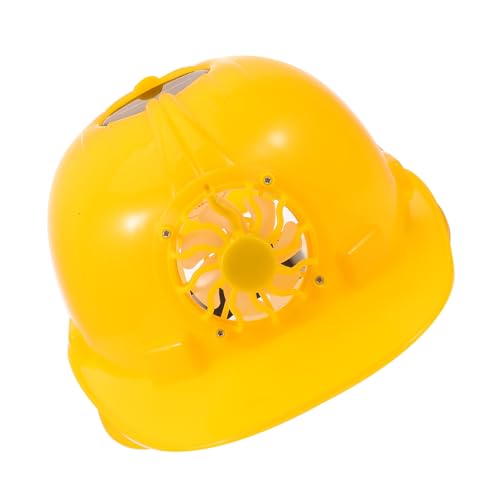 Cabilock Ventilador de Casco Trabajar Duro batería motorizado Azul Largo protección Solar Protección contra el Sol Sombrero de Ventilador Solar Sombrero de construcción el plastico Yellow