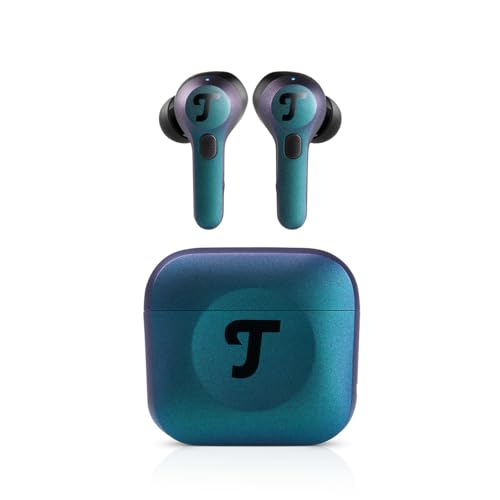 Teufel AIRY TWS PRO - Auriculares intraurales inalámbricos con Bluetooth con cancelación activa de ruido, modo transparencia, carga inalámbrica, IPX4 resistente al agua, color azul