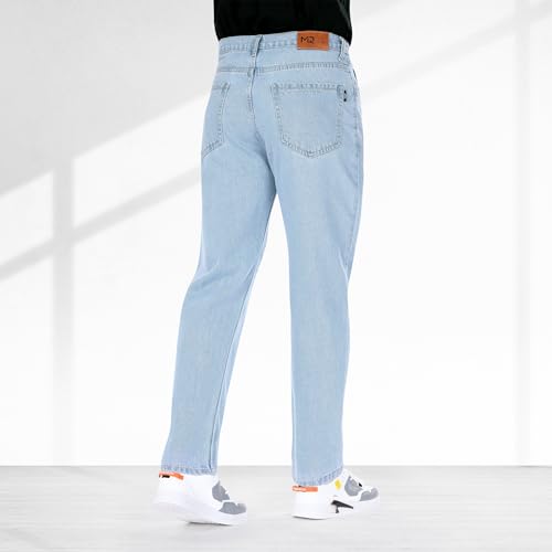 Image of Men's Straight Fit Stylish Non Stretch Mid Rise Pure Cotton Crafted with Premium Fabric Relaxed Jeans Available in Variety of Colour