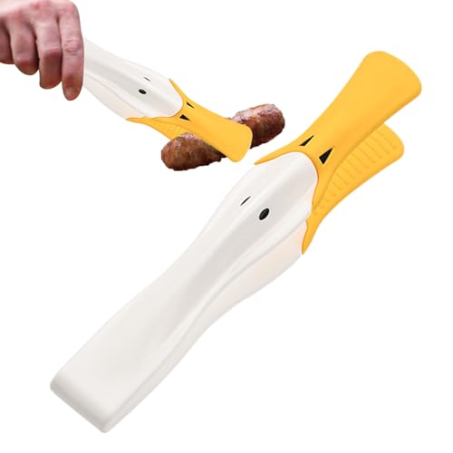 Alicates de cocina: pinzas de cocción, pinzas de alimentos de 18.4 cm - Pontas de silicona resistentes al calor, duradera, ergonómica, mango cómodo, evita fatiga, ideal para cocinar, asars a la parril