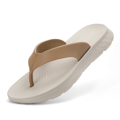 Leeypang Men's Flip Flops, Lightweight EVA Slippers, Comfortable & Slip-Resistant, Casual Beach Slippers for Men, UK Sizes 5.5-10