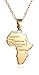 Africa Map Pendant Necklace for Women Gold Tone Jewelry