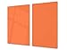 Planche à découper en verre trempé – Couvre-cuisinière et protège-plain de travail en verre résistant – UNE PIÈCE (60x52 cm) ou DEUX PIÈCES (30x52 cm chacune); D18 Série de couleurs: D Orange Pastel
