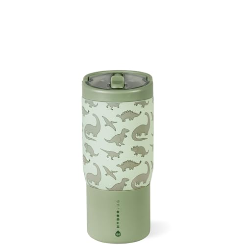 Image of HydroJug Sport 14 oz Insulated Kids Water Bottle with Straw, Dinosaur
