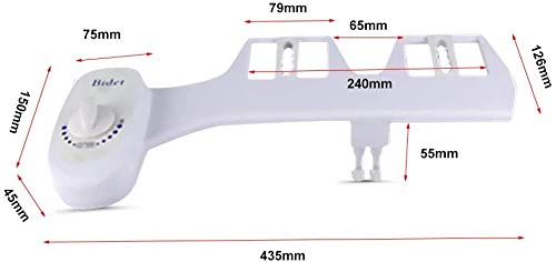 ROHSCE Home Bidet, Self-Cleaning and Dual Retractable Nozzle,Easy to Install Non-Electric Bidet Attachment for Toilet Replace paper towels for thorough cleansing (3/8(Most in Europe)) - Thumbnail 6