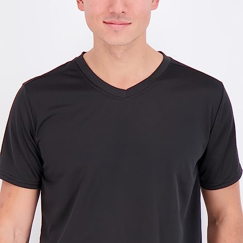 5 Pack: Men’s V Neck Mesh Active T-Shirt Essentials Performance Workout Gym Training Quick Dry Fit Dri Breathable Short Sleeve Under Shirt Athletic Sport Fitness Exercise Running Top Spf,Set 1-S #TOP2
