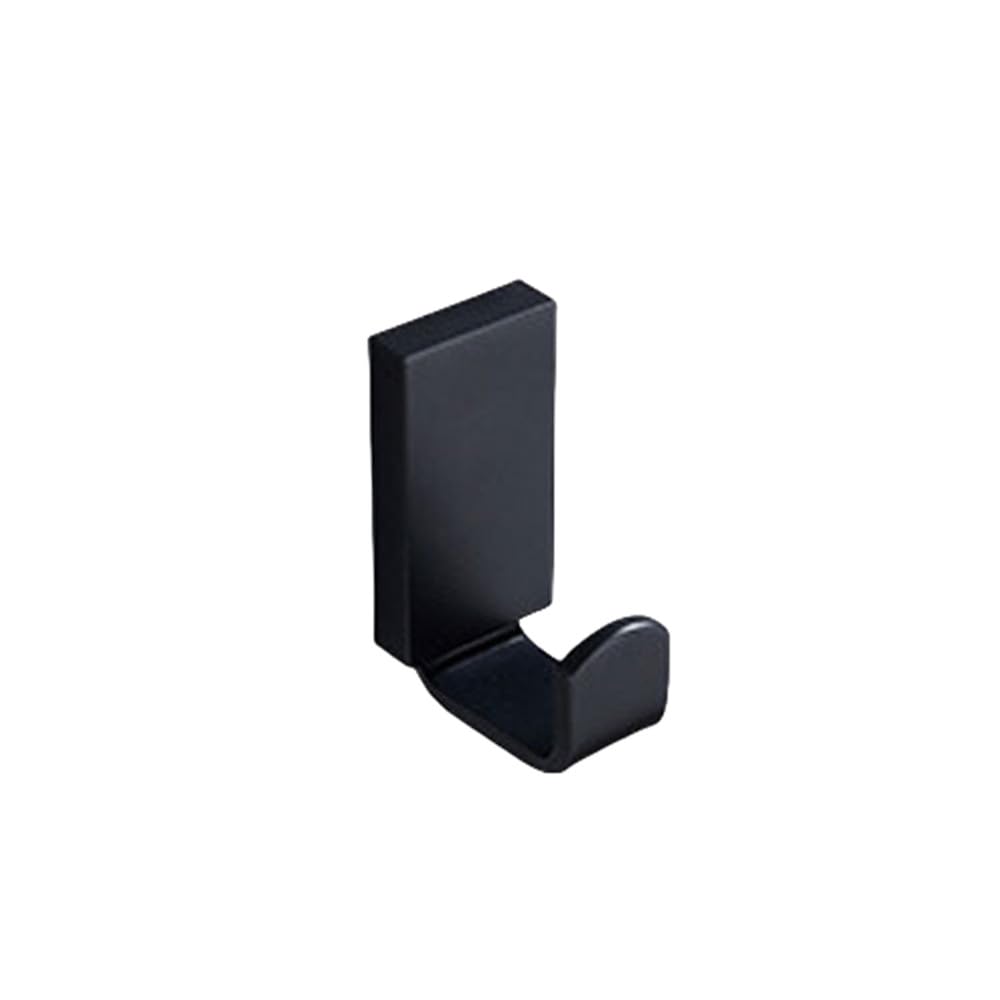 Ganchos para ropa de acero inoxidable 304, color negro, para puerta de baño, pared trasera, ganchos para toallas, para baño, cocina, oficina, M, 1