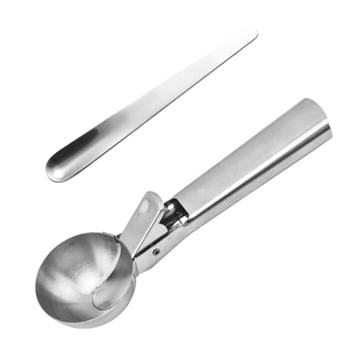 AIRTILY des Tombes De Boule De Glace en 1 Pièce Et des Cuillères À Desserts en 1 Partie, des Plats en Acier Inoxydable, Une Cuillère Multifonction, des Stocks De Cuisine.