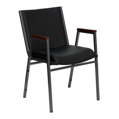Flash Furniture U60154BKVYL Vinyl Heavy Duty Stack Chair, Black, 20/Pack