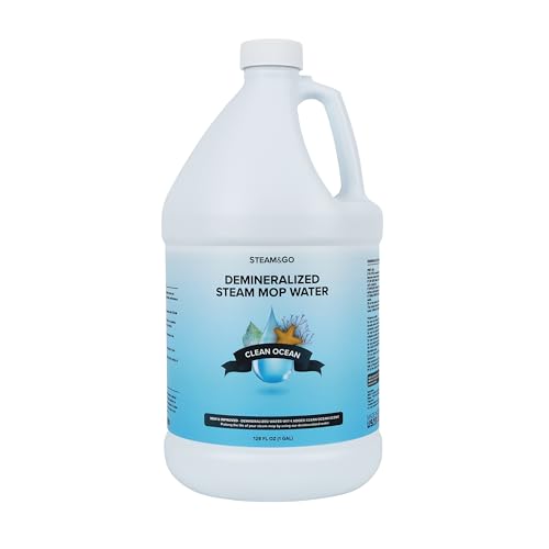 Image of Steam & Go Demineralized Water for Steam Mop - Clean Ocean Scent, 128 fl oz (1 gal) | Scented Floor Cleaner Solution, Ready-to-Use, Compatible with Any Steam Cleaner