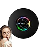 ✄Increíble rendimiento de sonido: el altavoz resistente al agua para baño cuenta con una excelente calidad de sonido con sonido estéreo, graves ricos, agudos claros y rango medio ajustado. Esto crea un sonido expansivo que llena cualquier habitación, ya sea que esté en la ducha o en la sala de e .