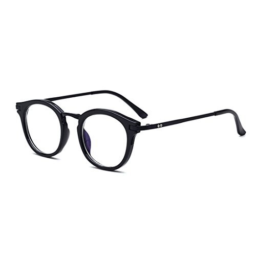 D.King Vintage Round Prescription Eyeglasses Horn Rim Clear Lens Eye Glasses Frame Black