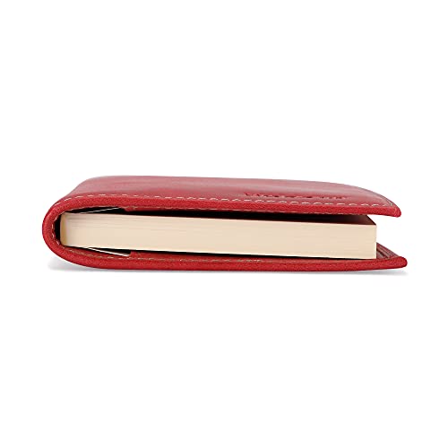 Image of HISCOW Minimalist Checkbook Cover - Full Grain Leather, Vintage Red, One Size, Minimalist