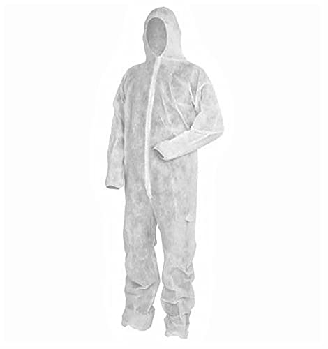 TEMPO DI SALDI Einweg-Schutzanzug schmutzabweisend, aus Polypropylen, mit Kapuze und Reißverschluss