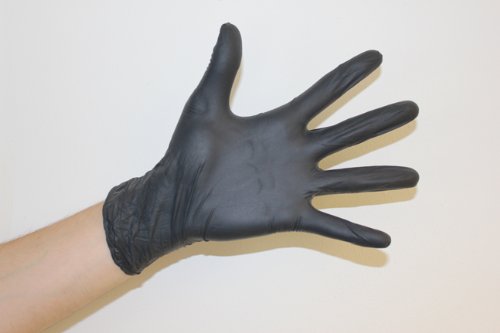 The Glove Club's Feelsafe - Guantes de nitrilo negros, talla grande, 100 guantes desechables
