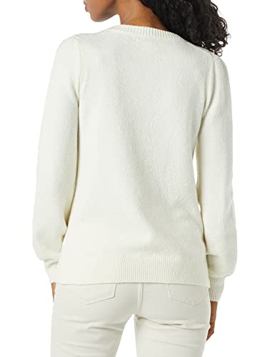 Image of Amazon Essentials Women's Relaxed-Fit Soft Touch Long Sleeve Pleated Shoulder Crewneck Sweater